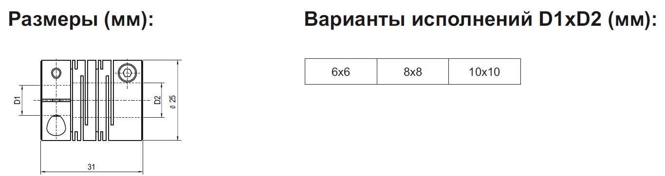 Муфта разрезная диаметром 25 мм